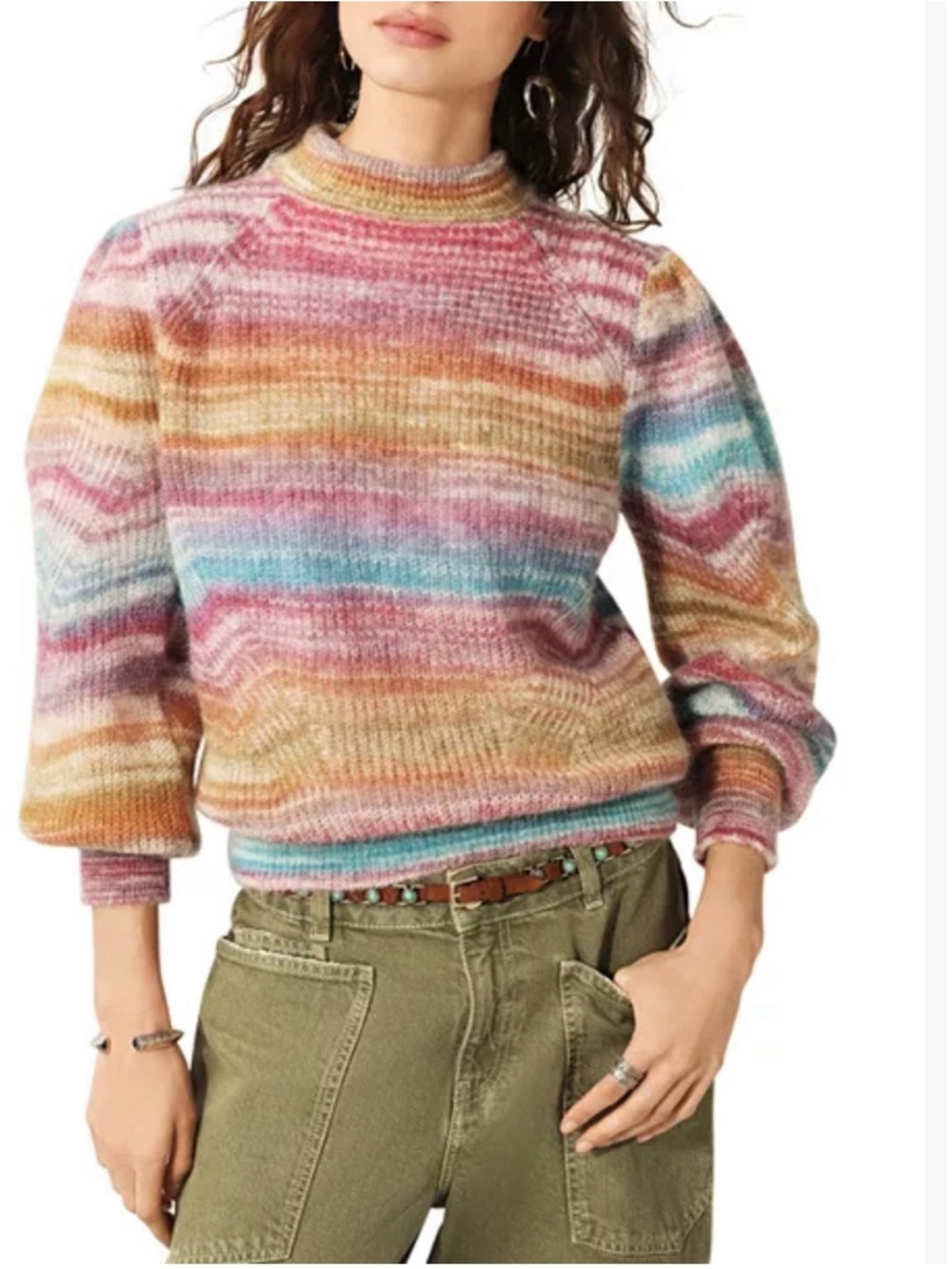 ba&sh Julia Pullover Alpaca /Wool Blend Sweater Size M Made in Italy NEW